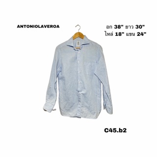 Men Shirt Slim Fit เสื้อเชิ้ตผู้ชายปกยังแข็งใหม่มาก รุ่นสลิมฟิต อก 38 ยาว 30 C45.b2