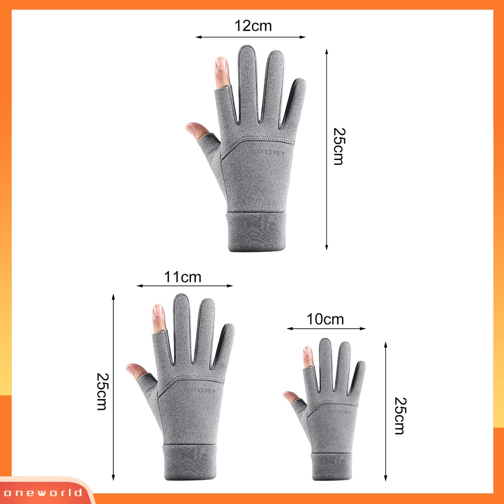 Ow| ถุงมือฤดูหนาว 1 คู่ ไม่ลื่นไถล กันน้ํา กันลม กว้าง ใช้ได้กับทุกเพศ ผู้ใหญ่ ถุงมือหน้าจอสัมผัส สําหรับกลางแจ้ง
