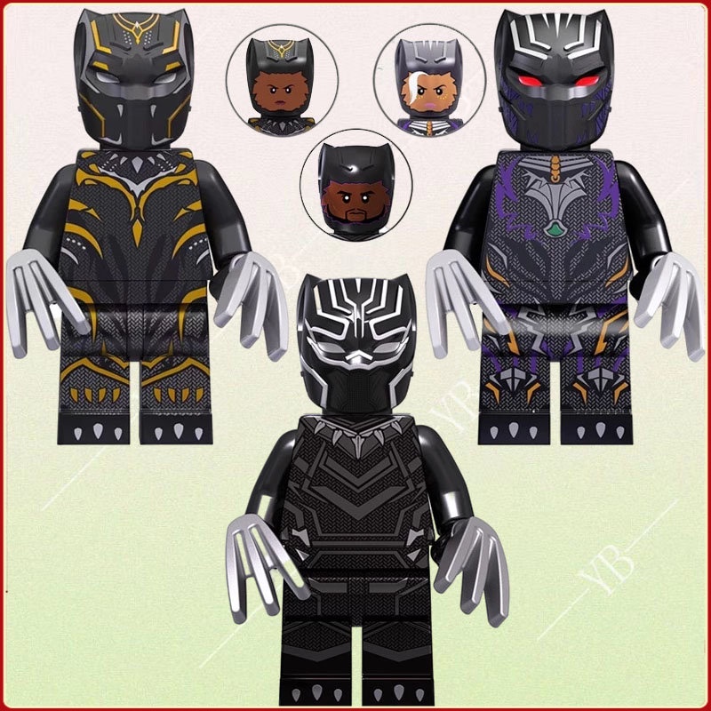 ของเล่นตัวต่อ โมเดลซูเปอร์ฮีโร่ Black Panther 2 Wakanda สําหรับเด็ก