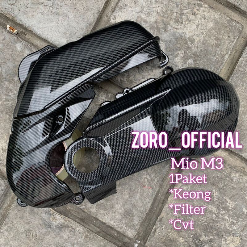 Mio M3 Carbon Cover Package Snail Cover / Cvt Cover / Filter Cover Mio Z / Mio 125 / X-Ride 125 New / Soul GT 125 New / Fino 125 ZORO