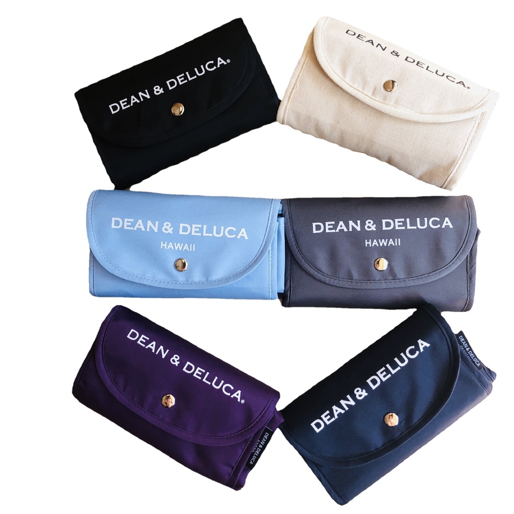 กระเป๋าช้อปปิ้ง ผ้าฝ้ายแท้ พิมพ์ลาย DEAN & DELUCA ขนาดใหญ่ จุของได้เยอะ เป็นมิตรกับสิ่งแวดล้อม สไตล์ญี่ปุ่น