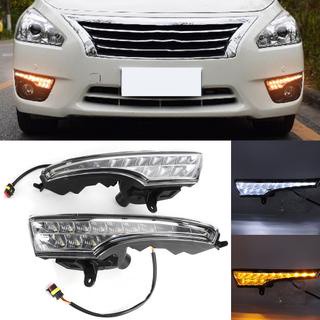 Aries306 2pcs LED Daytime Running Light Turn Signal Lamp Dual Colors Fit for Nissan Altima 13-15