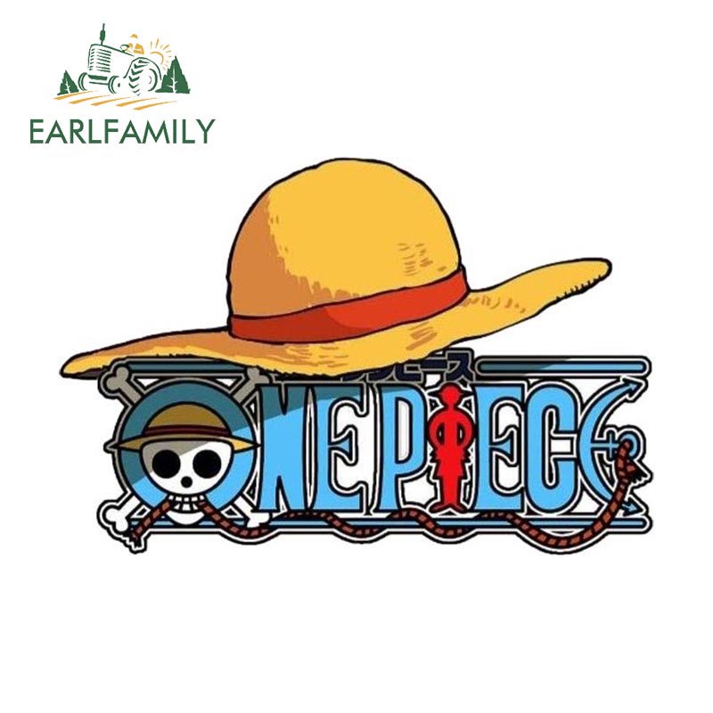 Earlfamily 13 ซม.One Piece สติ ๊ กเกอร ์ รถบุคลิกภาพอะนิเมะโลโก ้ กันชน Windows รถจักรยานยนต ์ แล ็ ปท ็ อปไวนิลรูปลอกกันน ้ ําแฟชั ่ นรถสินค ้ า