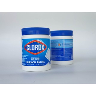 น้ำยาฟอกขาวอเนกประสงค์ Clorox Zero Splash Bleach Packs - Laundry Pods ขนาด 12 Count