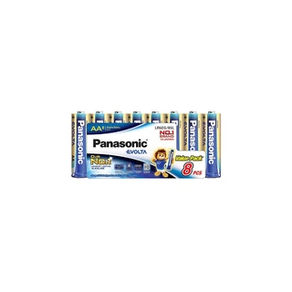 Panasonic ถ่านพานาโซนิค อีโวลต้า ขนาด AA / แพ็ค 8 ก้อน / ชริ้งแพ็ค รุ่น LR6EG/8SL