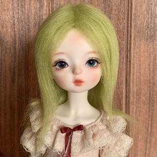 Bjd วิกผมตุ๊กตาจําลอง ผ้าขนสัตว์ 1/8 1/12,1/6 Bjd Doll Ob11 อุปกรณ์เสริมแต่งหน้า Diy