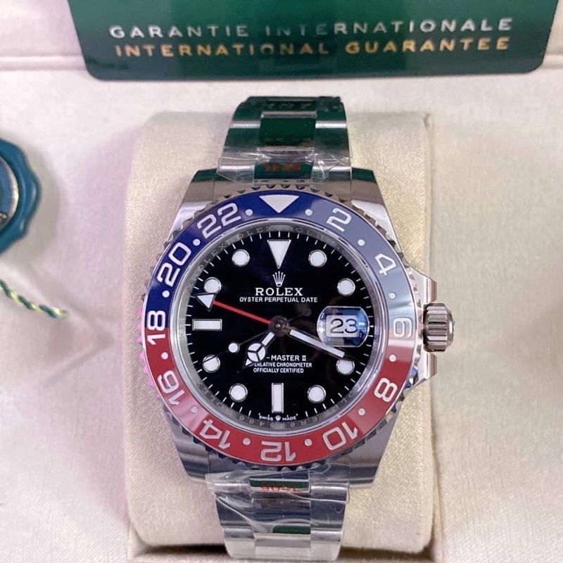 นาฬิกา Rolex รุ่น GMT Master II  Swiss โรงงาน Ew ใส่สลับแท้