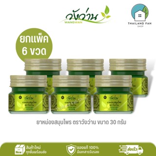 [ขายส่งยกแพ็ค 6 ขวด]ยาหม่องสมุนไพร ตราวังว่าน ขนาด 30 กรัม Wangwan Brand Herbal Balm