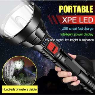 ไฟฉายแรงสูง ไฟฉาย 2 most powerful flashlight ไฟฉายชาร์จได ไฟฉายเดินป่า ไฟฉายแรงสูง ไฟฉายพกพา 3 Modes usb