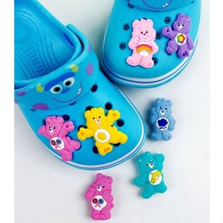 จี้รูปหมีน่ารัก สีชมพู เครื่องประดับ สําหรับตกแต่งรองเท้า Croc Jibbits