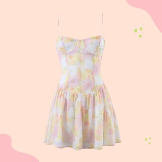 [𝗣𝗥𝗘-𝗢𝗥𝗗𝗘𝗥]🌼Lovely dress เดรสกระโปรงระบาย หลังเป็นซิปและตะขอ