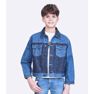 Wrangler Kids แท้ 100%  ขายชน shop เสื้อแจ๊คเก็ต เด็กผู้ชาย รุ่น WK C1008001 สียีนส์ REGULAR FIT