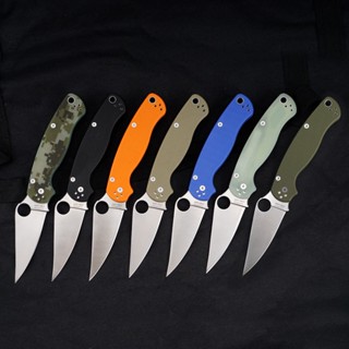 Supknife มีดพับ Spyderco Paramility2 C81พรีเมี่ยม  มีแมงมุมตัวน้อยสลักยุบนคลิบเหน็บทุกเล่ม