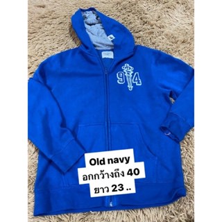 💥💥Recommend🎈ฺ🔥Jacket Blue Old navy ผ้านิ่ม มาก ใส่อุ่นๆ สภาพใหม่นะคะ อก 40 ยาว 23 ..