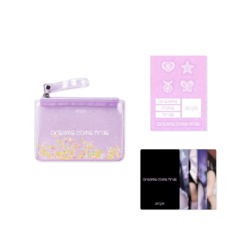 aespa 'Dreams Come True' Clear Card Wallet with Sticker Set + Exclusive Photo Card