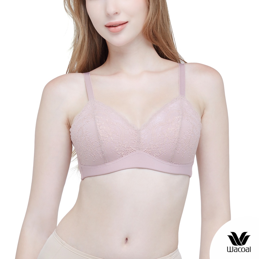 Wacoal Seamless Bra บราไร้โครง รุ่น WB5X35 สีชมพูกุหลาบป่า (WR)