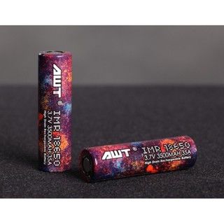 ถ่าน ชมพู AWT IMR 18650 3300mah 40A. ถ่านชาร์จ 18650 สีชมพู แท้ เช็คโค๊ตได้