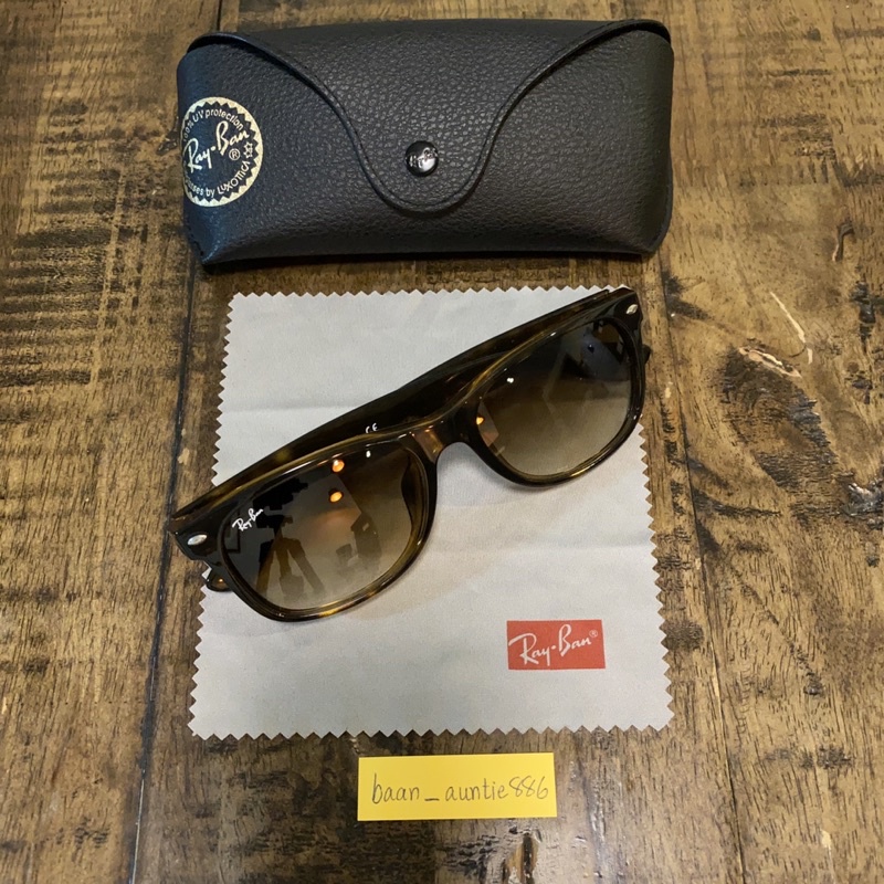 RayBan RB2132F 710/51 NEW WAYFARER Brown 55 Square 18 แว่นตากันแดด เรย์แบน น้ำตาล เลนส์ 55 มม. ใส่เท