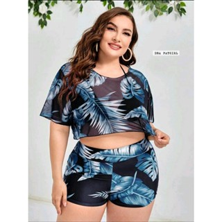 🔥Plussize🔥ชุดว่ายน้ำคนอ้วน🔥อก 46-54 เอว 40-50 สะโพก 56"