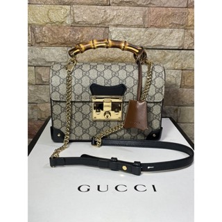 กระเป๋า GUCCI PADLOCK GG SMALL BAMBOO SHOULDER BAG