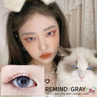 คอนแทคเลนส์ รุ่น Remind ยี่ห้อ Pretty doll สายฝอ มี สี เทา ตาล สายตาปกติ