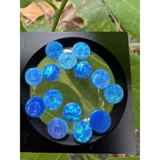 Blue opal 7x7mm Lab created 1 pieces