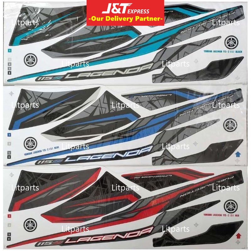 SRL115-FI SRL 115 Z FI LAGENDA115Z FI (5) Body Sticker Stripe แดง / น้ําเงิน / ดํา