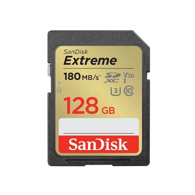 128 GB SD CARD (เอสดีการ์ด) SANDISK EXTREME SD UHS-I CARD (SDSDXVA-128G-GNCIN)