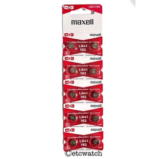 พร้อมส่ง> ถ่านกระดุม ถ่านปรอทวัดไข้ Maxell LR41 / AG3 / L736 1แผง 10เม็ด