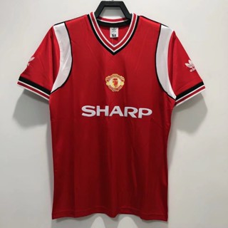 เสื้อกีฬาแขนสั้น ลายทีมชาติฟุตบอล Manchester United 1985 ชุดเหย้า สไตล์วินเทจ ไซซ์ S-XXL AAA