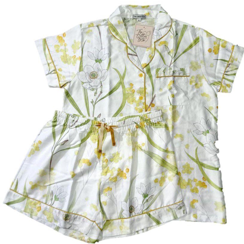 ชุดนอน Pyjama Maki - เสื้อผ้านอนนอนกลางคืน ชุดผู้หญิงผ้าฝ้ายญี่ปุ่น ใส่สบาย สั้น