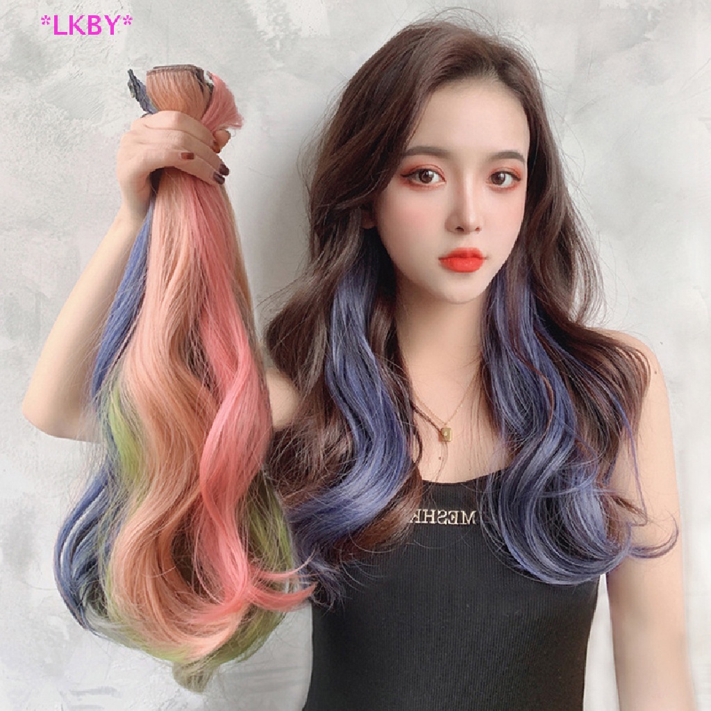 Luckybabys> 60cm Hair Extension Clip In Hairpiece Long Straight Hanging Ear Wig Clip Hairpin new