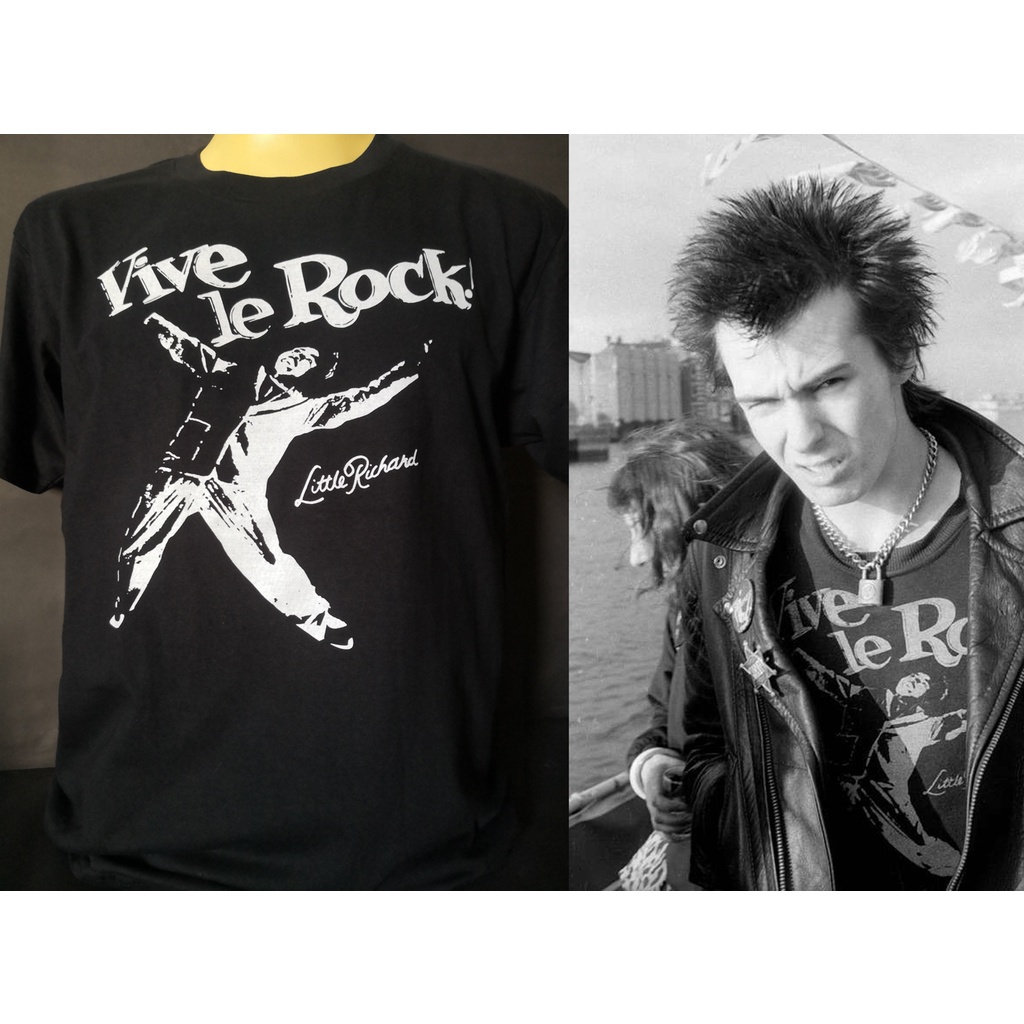 เสื้อยืดเสื้อวงนำเข้า Vive Le Rock! Sid Vicious Seditionaries Sex Pistols England UK Punk Rock Style