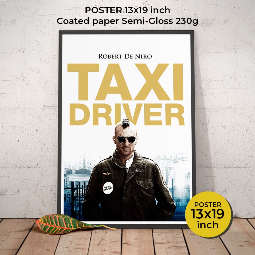 Taxi Driver Poster (1976) by Martin Scorsese /  Robert De Niro, Jodie Foster โปสเตอร์ภาพขนาด 33X48 c