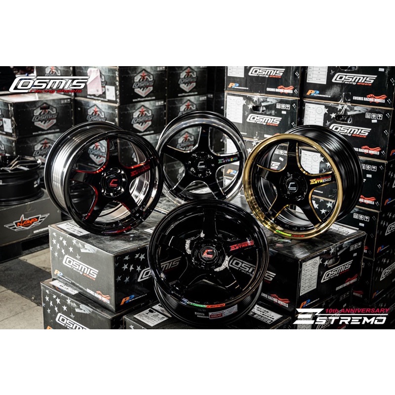 ล้อแม็กซ์ เข้าใหม่ Cosmis estremo ขอบ15 4 รู 100 สวย หรู สปอร์ต อย่างมีสไตล์ คุ้มค่าทนทาน ราคาต่อสี่
