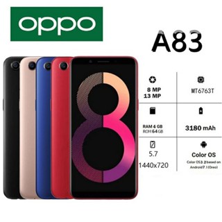 Oppo A83 RAM 6GB ROM 128GB 💥แถมฟรี❗ เน็ตรายปี 15 Mbps  นาน 1 ปี