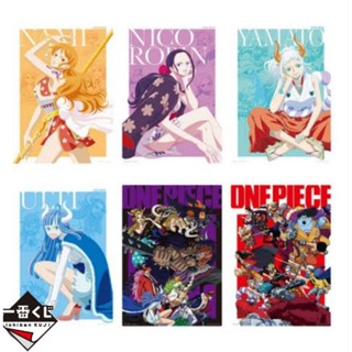 แผ่นภาพพลาสติก ขนาด A3 รางวัล F Ichiban Kuji One Piece EX Girls Collection Glitter of HA  ของใหม่พร้อมส่ง