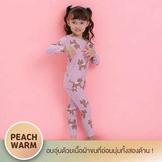 Unifriend Thailand ชุดนอนเด็ก รุ่น 22FW/Peach warm – Love Cat