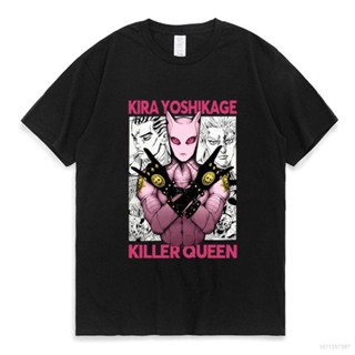 เสื้อยืดแขนสั้นลําลอง ทรงหลวม พิมพ์ลายอนิเมะ JoJos Bizarre Adventure Kira Yoshikage ขนาดใหญ่ แฟชั่นสําหรับผู้ชาย และผู้หญิง