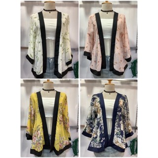 เสื้อคลุมกิโมโน kimono ผ้าชีฟอง สไตล์ญี่ปุ่น