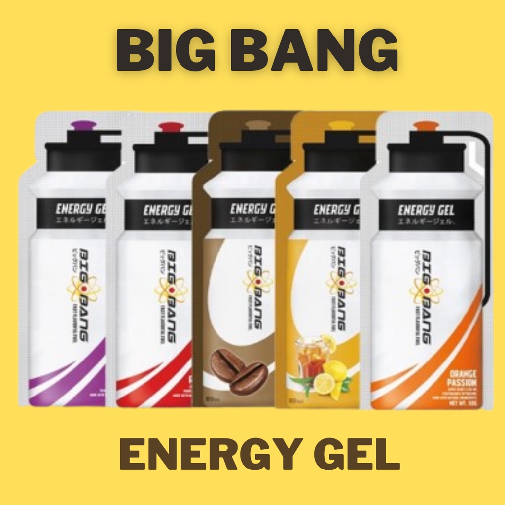 👍 BIG BANG Energy gel เจลให้พลังงาน 100 kcal ออกกำลังกาย นักกีฬา มี 4 รสชาติ Best By 10/2025