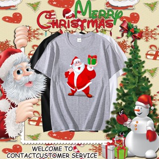 เสื้อผ้าคริสต์มาส เสื้อยืด เสื้อคู่วินเทจ เสื้อ Christmas เสื้อวันคริสต์มาส christmas shirt ระบายอากาศได้ 80