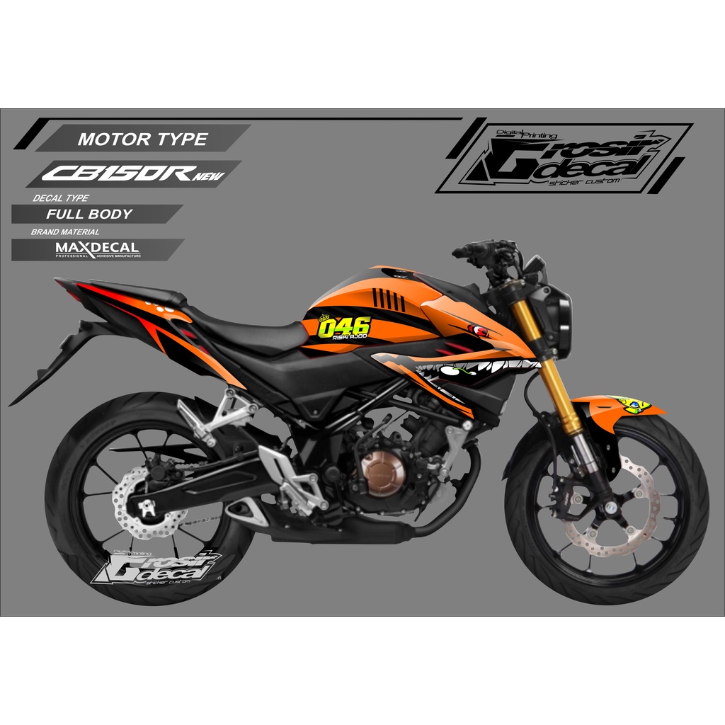 สติ๊กเกอร์ STRIPING CB 150R ใหม่สีส้ม 2018 - 2022 FULLBODY สติ๊กเกอร์ STRIPING CB 150R ใหม่สีส้ม