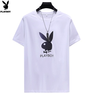 Playboy Mens Short-sleeved T-shirt Loose Cotton Half-sleeve
