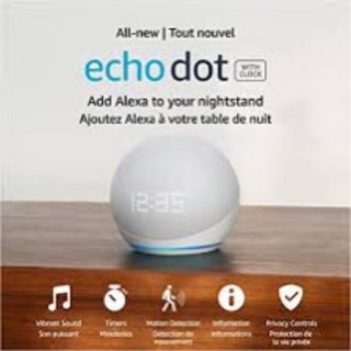 Amazon echo dot Gen 5 with clock / Gracier white Alexa