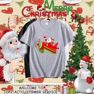 เสื้อผ้าคริสต์มาส เสื้อยืด เสื้อสีขาว เสื้อ Christmas เสื้อวันคริสต์มาส christmas gift ระบายอากาศได้ 471