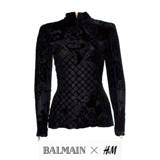 แท้💯% Balmain x H&amp;M Velvet Top