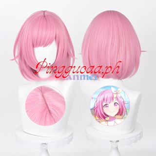 Manmei Anime Project SEKAI COLORFUL STAGE! Ootori Emu Cosplay Wig 34cm Short Pink Hairt Heat Resistant Synthetic Wigs + Wig Cap