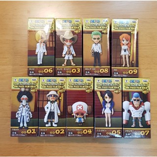 WCF One Piece Film Gold ของแท้ ของใหม่ ครบชุด กลุ่มหมวกฟาง 9 แบบ วันพีช ฟิล์มโกล์ด Lot JP หายาก Banpresto ลูฟี่ โซโล