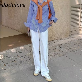 DaDulove💕 New Korean Version of Ins Loose Jeans Niche High Waist Straight Pants Fashion Large Size Wide Leg Pants